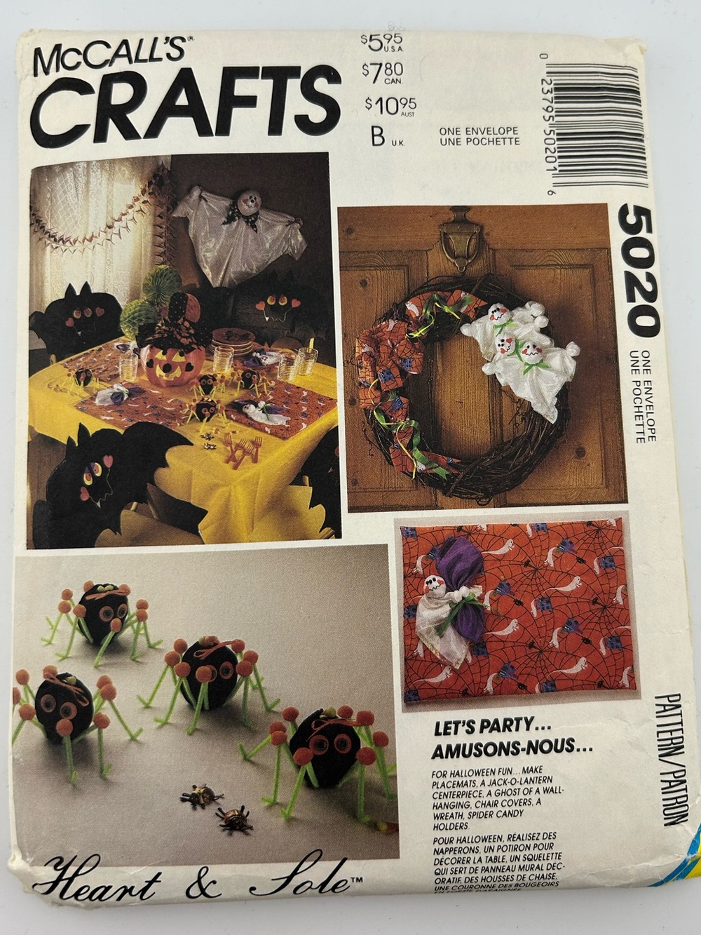 🪡 McCall’s Craft Halloween Decorations Sewing Pattern 5020